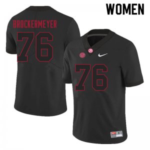 NCAA Women's Alabama Crimson Tide #76 Tommy Brockermeyer Stitched College 2021 Nike Authentic Black Football Jersey OL17Z35SH